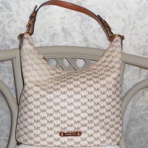 Michael Michael Kors Elana Handbag Vanilla/Beige Missing Tassel, Long Strap